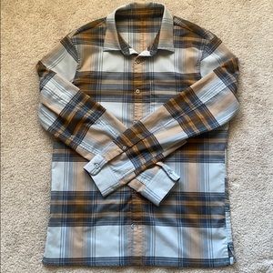 Lululemon Mason’s Peak Flannel, Medium, Blue/Tan